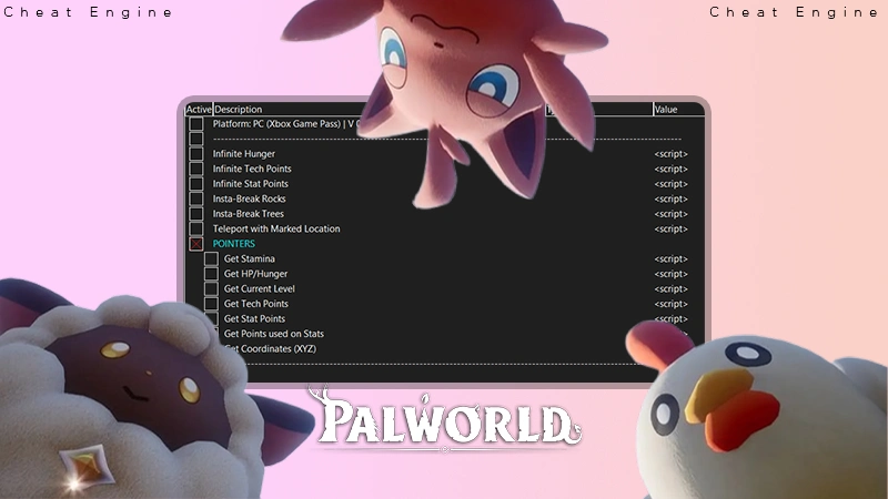 Cheat Engine of Palworld